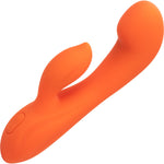 Stella Liquid Silicone Dual "G" Rechargeable Dual Stimulation Vibrator By CalExotics - Orange