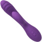 Stella Liquid Silicone "C" Curve Rechargeable Waterproof Dual Stimulation G-Spot Vibrator - Purple