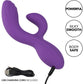 Stella Liquid Silicone "C" Curve Rechargeable Waterproof Dual Stimulation G-Spot Vibrator - Purple