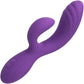 Stella Liquid Silicone "C" Curve Rechargeable Waterproof Dual Stimulation G-Spot Vibrator - Purple