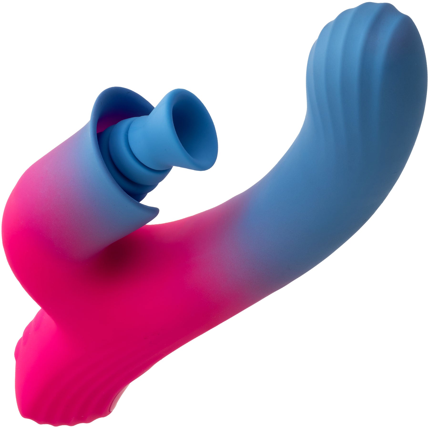 Elation™ Rechargeable Silicone Dual Stimulator With Suction By CalExotics