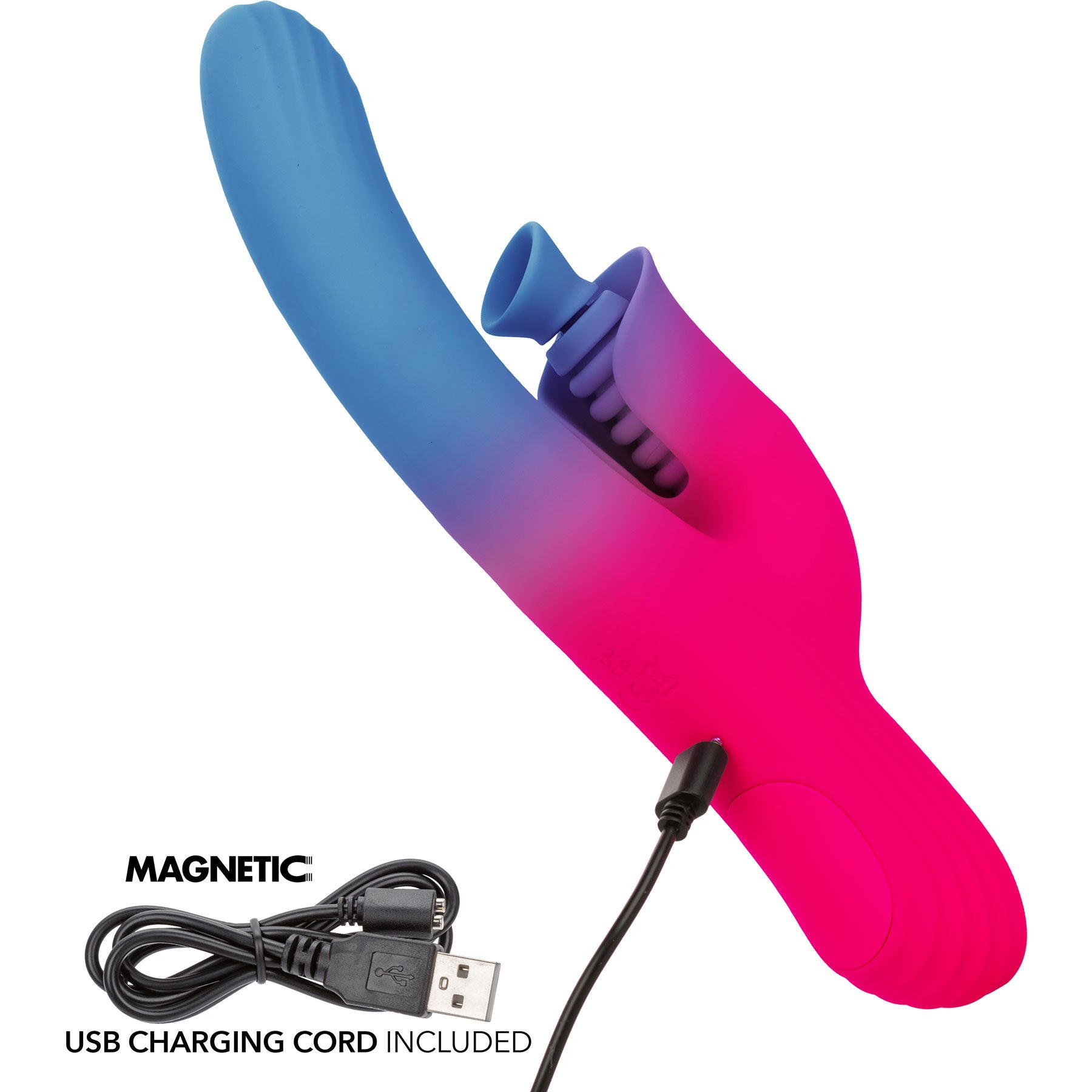 Elation™ Rechargeable Silicone Dual Stimulator With Suction By CalExotics