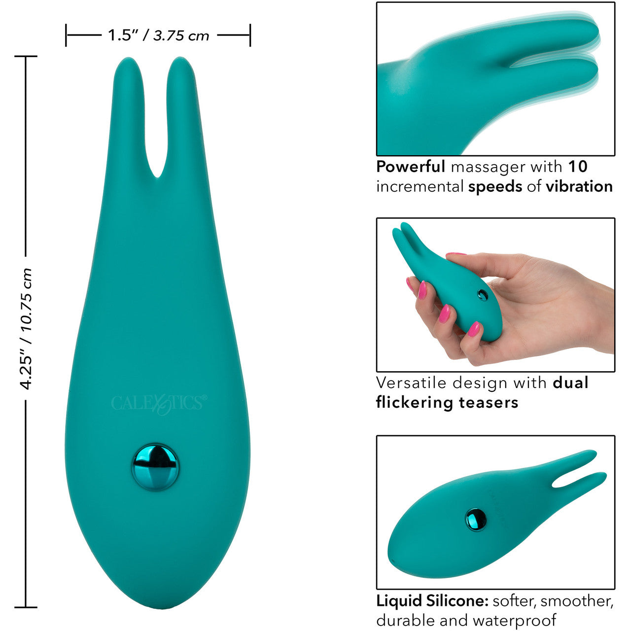 Pixies Bunny Rechargeable Silicone Finger Vibrator By CalExotics