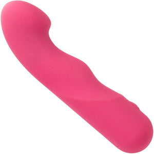 Liquid Silicone Pixies Curvy Rechargeable Waterproof Vibrator By CalExotics - Pink