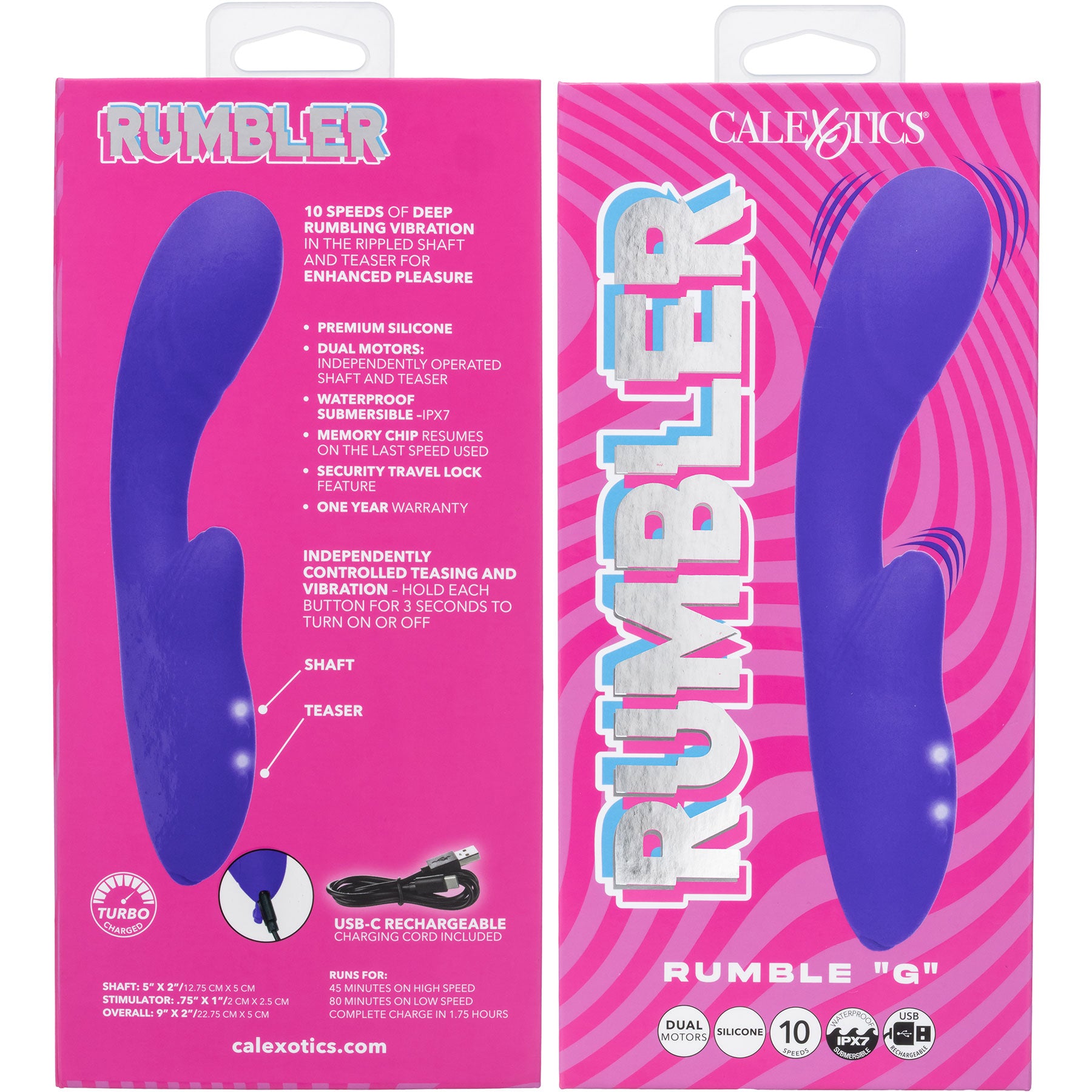 Rumbler Rumble G Rechargeable Silicone Dual Stimulation Vibrator