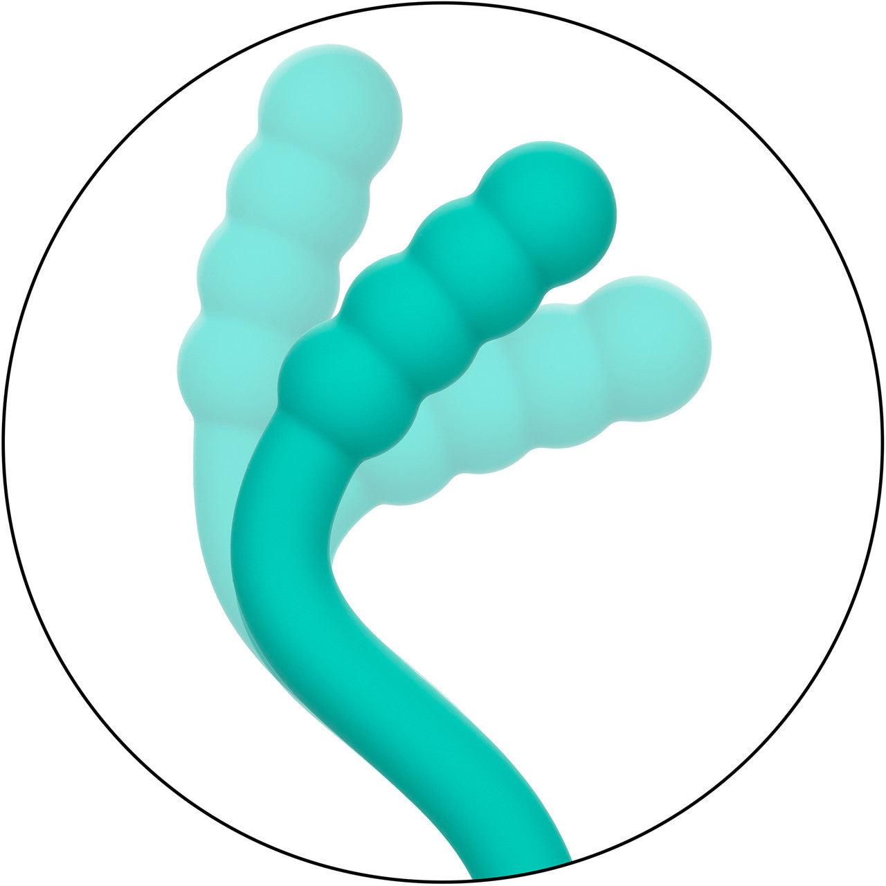 Pretty Little Wands Bubbly Rechargeable Silicone Flexible Vibrator By CalExotics - Aqua