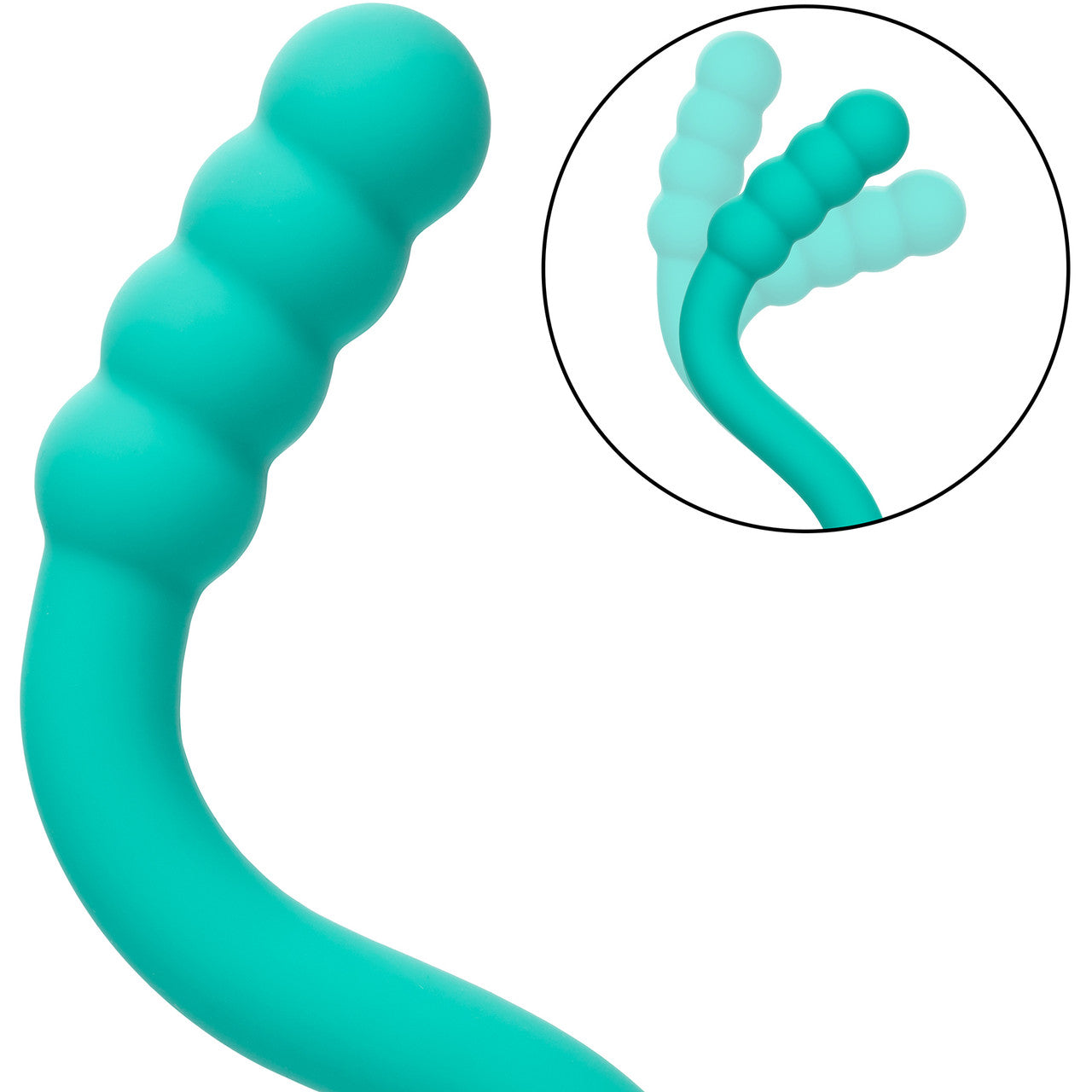 Pretty Little Wands Bubbly Rechargeable Silicone Flexible Vibrator By CalExotics - Aqua