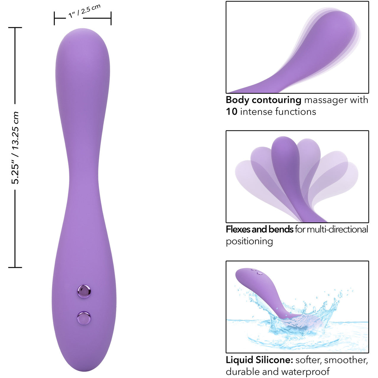 Contour Demi Silicone Waterproof Rechargeable G-Spot Vibrator By CalExotics