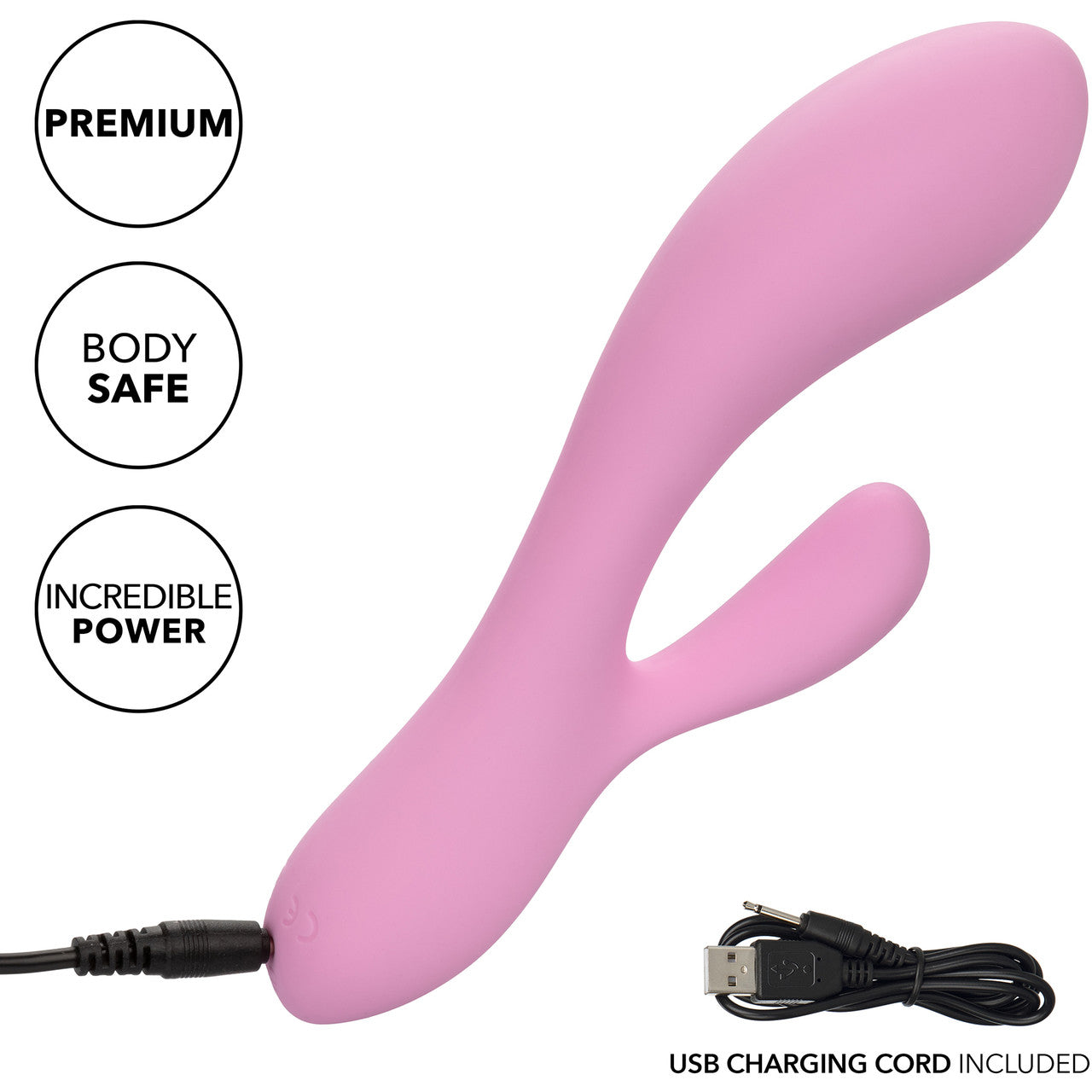 Contour Zoie Silicone Waterproof Rechargeable Rabbit Style Vibrator By CalExotics