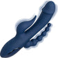 III Triple Orgasm Silicone Rechargeable Triple Stimulation Vibrator By CalExotics - Navy