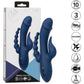 III Triple Orgasm Silicone Rechargeable Triple Stimulation Vibrator By CalExotics - Navy