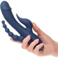 III Triple Orgasm Silicone Rechargeable Triple Stimulation Vibrator By CalExotics - Navy