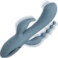 III Triple Ecstasy Silicone Pulsating Rechargeable Triple Stimulation Vibrator By CalExotics - Blue