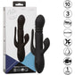 III Triple Euphoria Silicone Triple Stimulation Thrusting Vibrator With Clitoral Suction By CalExotics - Black