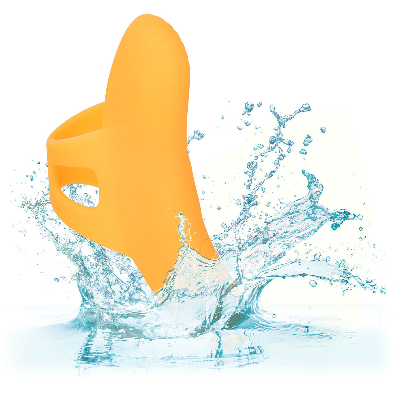 Neon Vibes - The Pleasure Vibe Rechargeable Waterproof Silicone Finger Vibrator By CalExotics - Orange