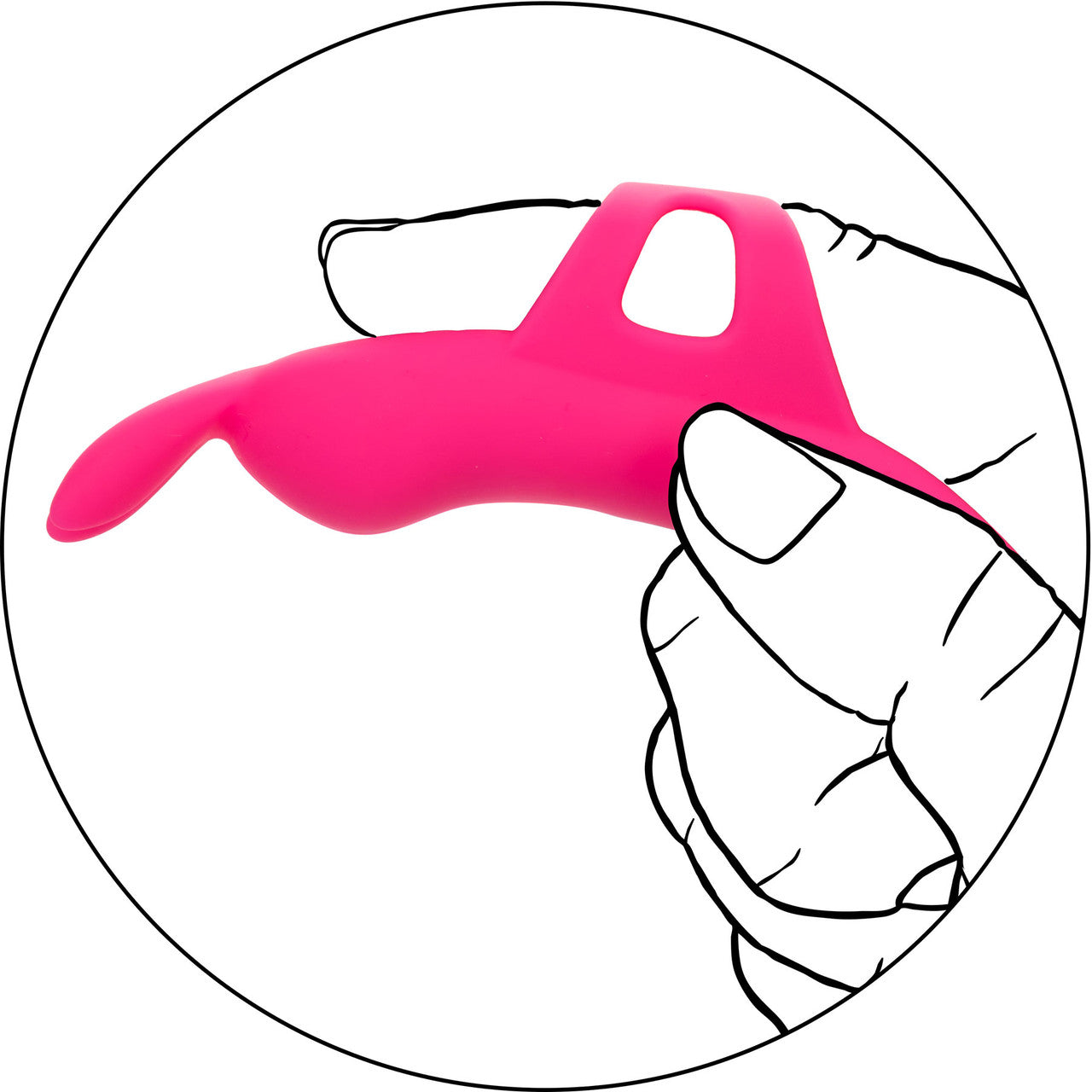 Neon Vibes - The Flirty Vibe Rechargeable Silicone Finger Vibrator By CalExotics - Pink