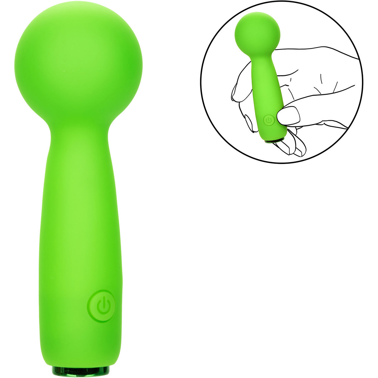 Neon Vibes The Bubbly Vibe Rechargeable Waterproof Silicone Mini Wand Vibrator By CalExotics