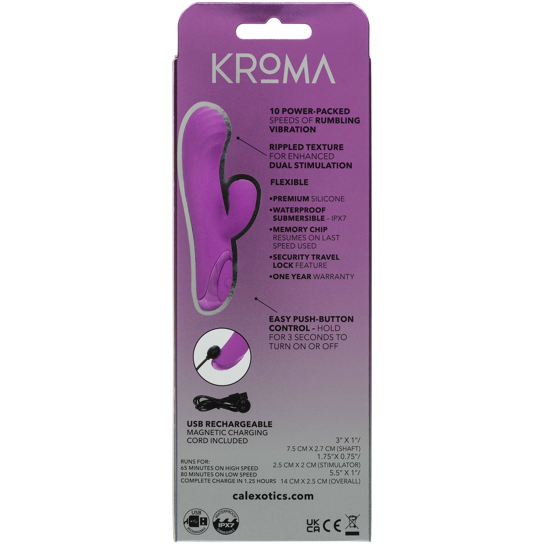 Kroma Turbo Passion Rechargeable Silicone Dual Stimulator By CalExotics