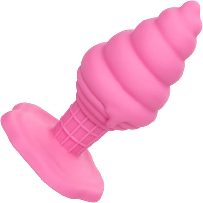 Naughty Bits Yum Bum Ice Cream Cone Silicone Butt Plug By CalExotics - Pink