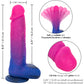 Naughty Bits Ombré Hombre XL Silicone Vibrating Suction Cup 8.5" Dildo by CalExotics