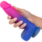 Naughty Bits Ombré Hombre XL Silicone Vibrating Suction Cup 8.5" Dildo by CalExotics