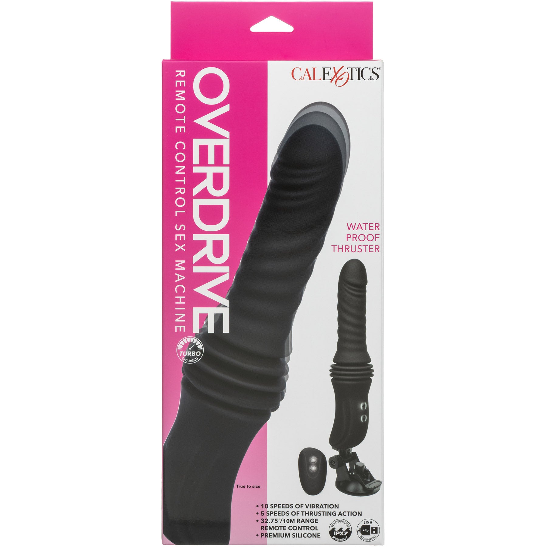 Overdrive Remote Control Sex Machine Handheld Silicone Waterproof Thruster