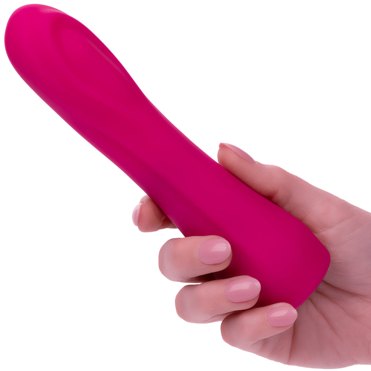 Gem Vibe Collection 7" Bliss Rechargeable Waterproof Silicone G-Spot Vibrator By CalExotics - Pink