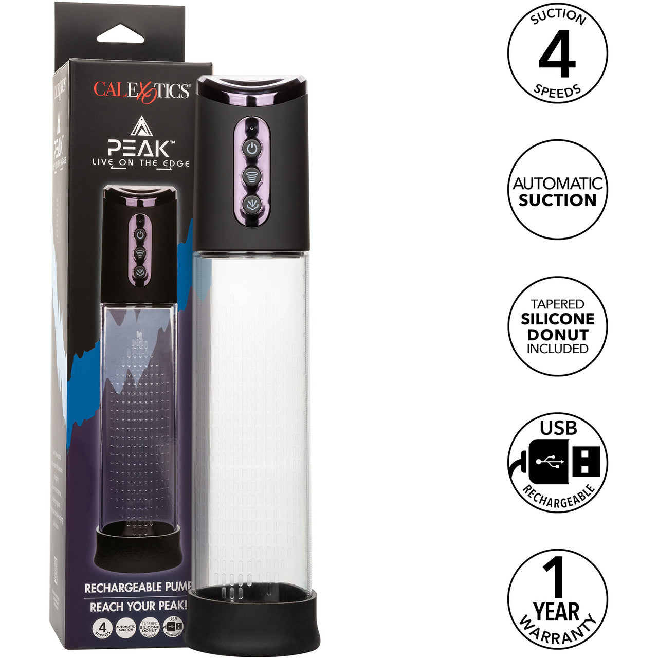 Peak Rechargeable Penis Pump By CalExotics