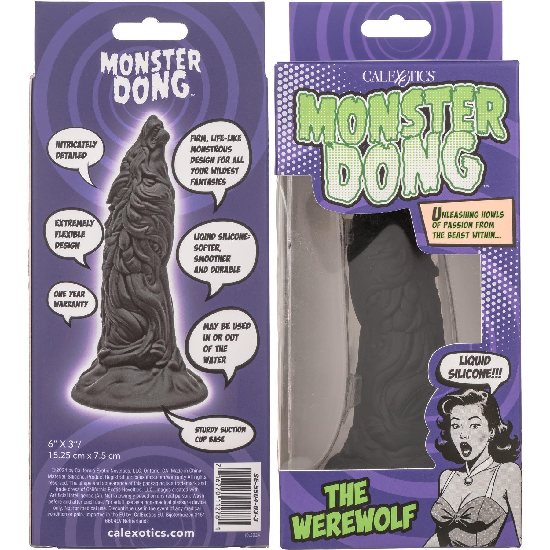 Monster Dong™ The Werewolf 6" Silicone Suction Cup Fantasy Dildo By CalExotics