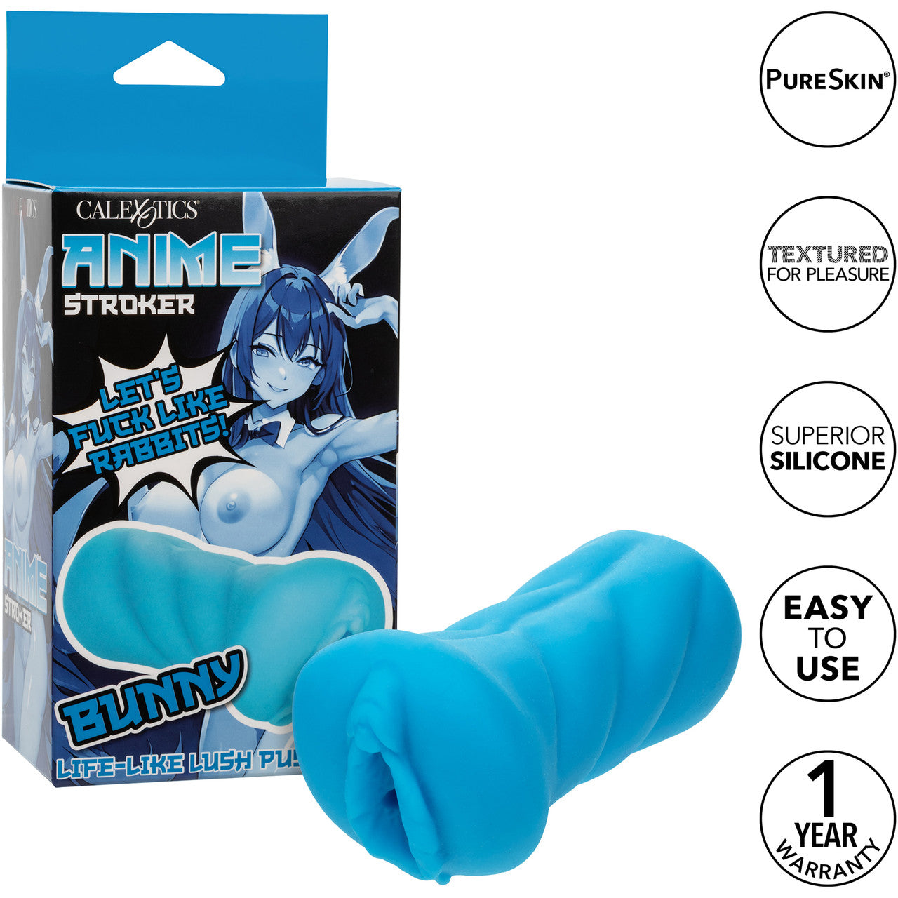 ANIME Bunny Life-Like Lush Pussy Penis Stroker By CalExotics - Blue