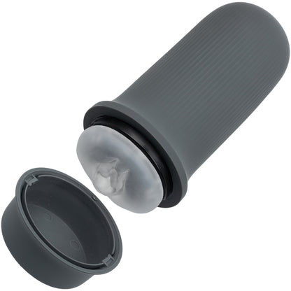 Milk Master™ Grip-N-Stroke Pussy Rechargeable Vibrating Penis Masturbator