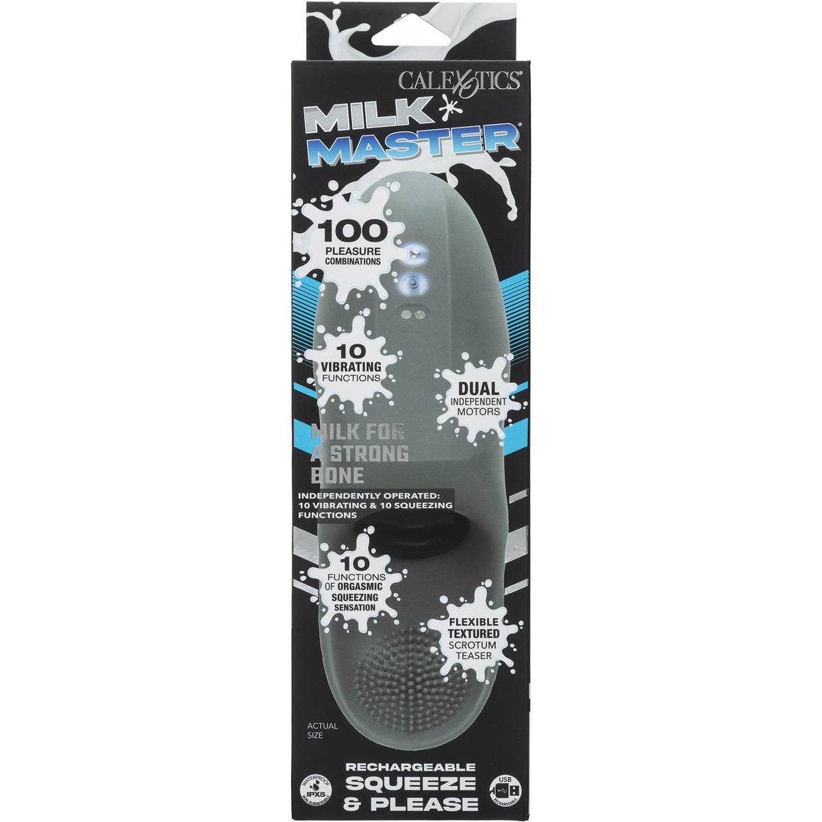Milk Master™ Rechargeable Squeeze & Please Vibrating Penis Masturbator