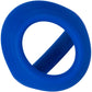 Admiral Cock & Ball Silicone Dual Cock Ring By CalExotics - Blue