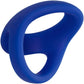 Admiral Cock & Ball Silicone Dual Cock Ring By CalExotics - Blue