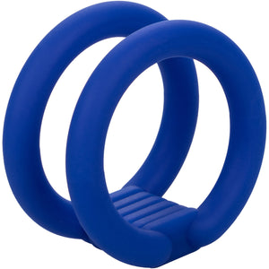 Admiral Dual Silicone Cock Cage & Ring By CalExotics - Blue