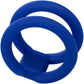 Admiral Dual Silicone Cock Cage & Ring By CalExotics - Blue