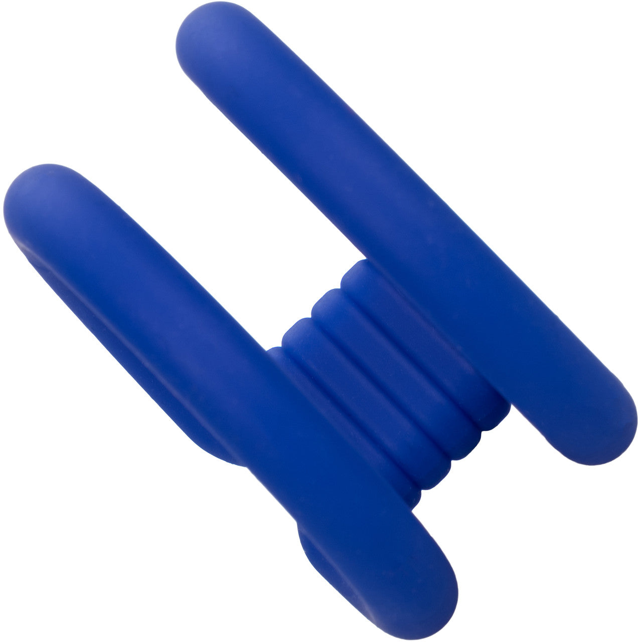 Admiral Dual Silicone Cock Cage & Ring By CalExotics - Blue