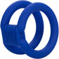 Admiral Dual Silicone Cock Cage & Ring By CalExotics - Blue