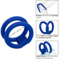 Admiral Dual Silicone Cock Cage & Ring By CalExotics - Blue