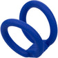 Admiral Dual Silicone Cock Cage & Ring By CalExotics - Blue