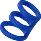 Admiral Triple Silicone Cock Cage & Ring By CalExotics - Blue