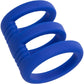 Admiral Triple Silicone Cock Cage & Ring By CalExotics - Blue