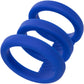 Admiral Triple Silicone Cock Cage & Ring By CalExotics - Blue