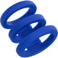 Admiral Triple Silicone Cock Cage & Ring By CalExotics - Blue