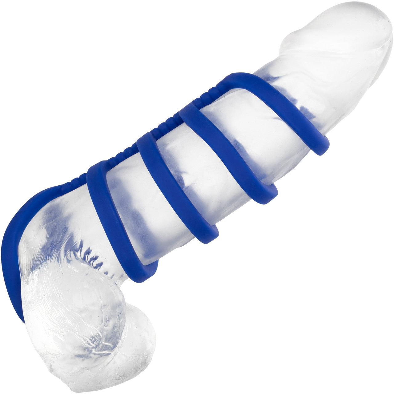 Admiral Xtreme Silicone Cock Cage & Ring By CalExotics - Blue