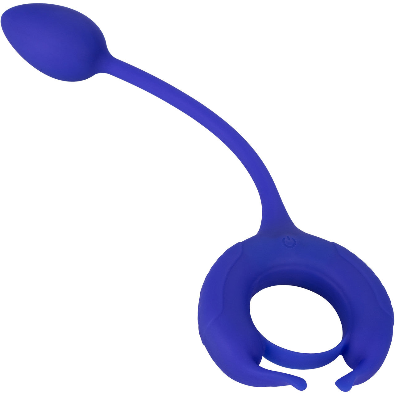 Admiral Plug And Play Weighted Silicone Vibrating Cock Ring By CalExotics - Blue