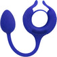 Admiral Plug And Play Weighted Silicone Vibrating Cock Ring By CalExotics - Blue