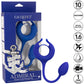 Admiral Plug And Play Weighted Silicone Vibrating Cock Ring By CalExotics - Blue