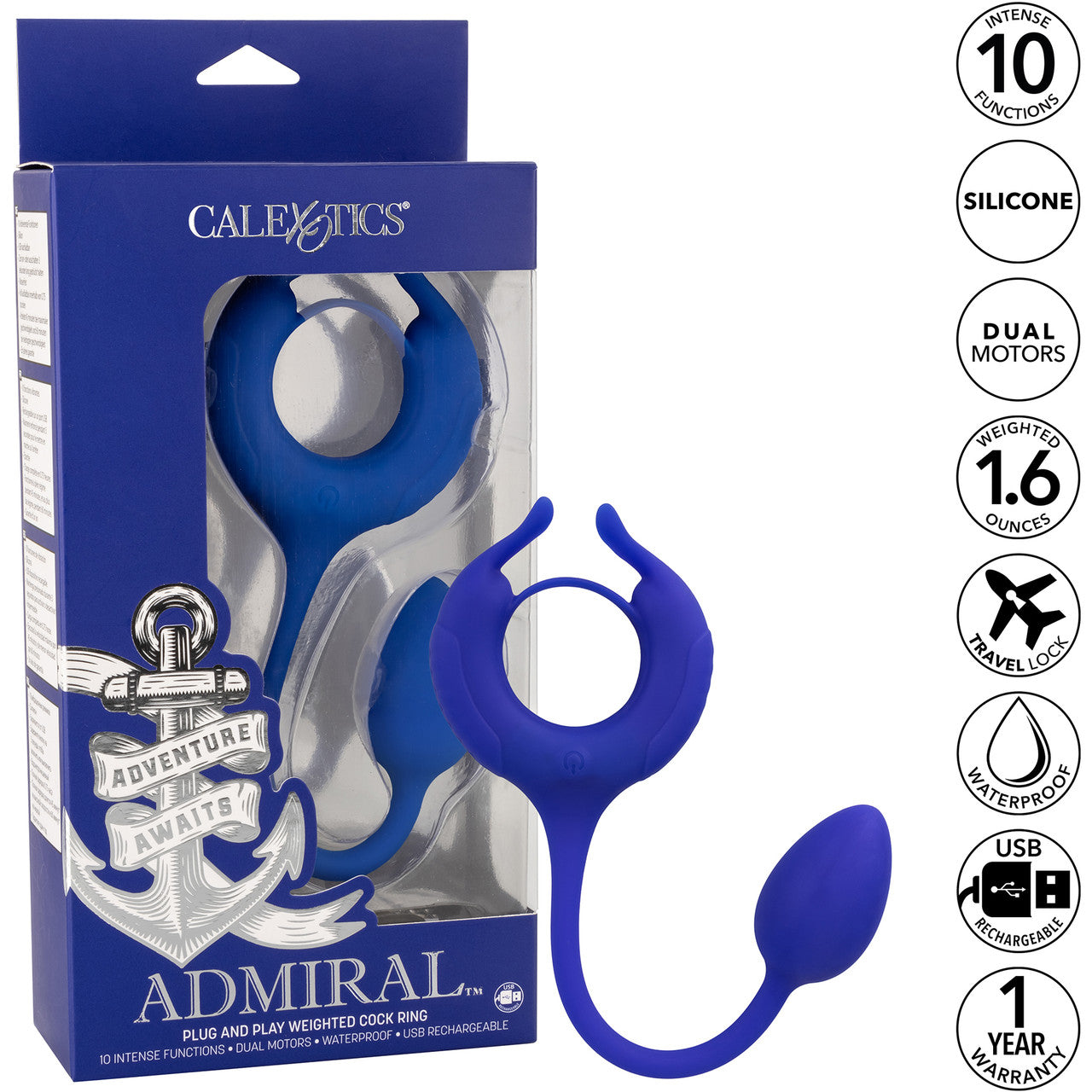 CalExotics Blue Vibrating Cock Ring CalExotics Blue Vibrating Cock Ring