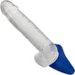 Admiral Liquid Silicone Rechargeable Waterproof Vibrating Perineum Massager & Cock Ring By CalExotics - Blue